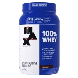 100% whey 900g - chocolate  - max titanium