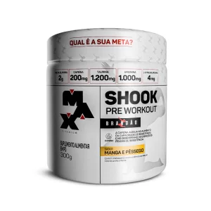 Pré treino Shook Rafael Brandão 300g - manga e pessego - max titamium