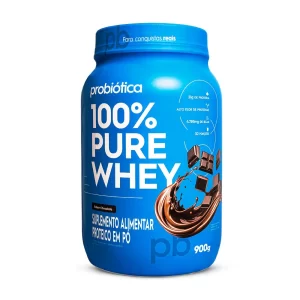 100% Pure Whey 900g - sabor chocolate - probiótica
