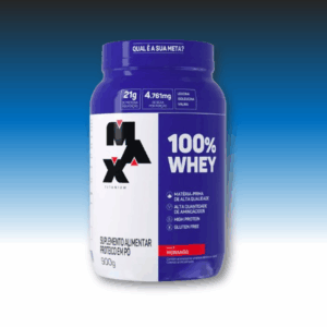 100% Whey 900g – Morango – Max Titanium